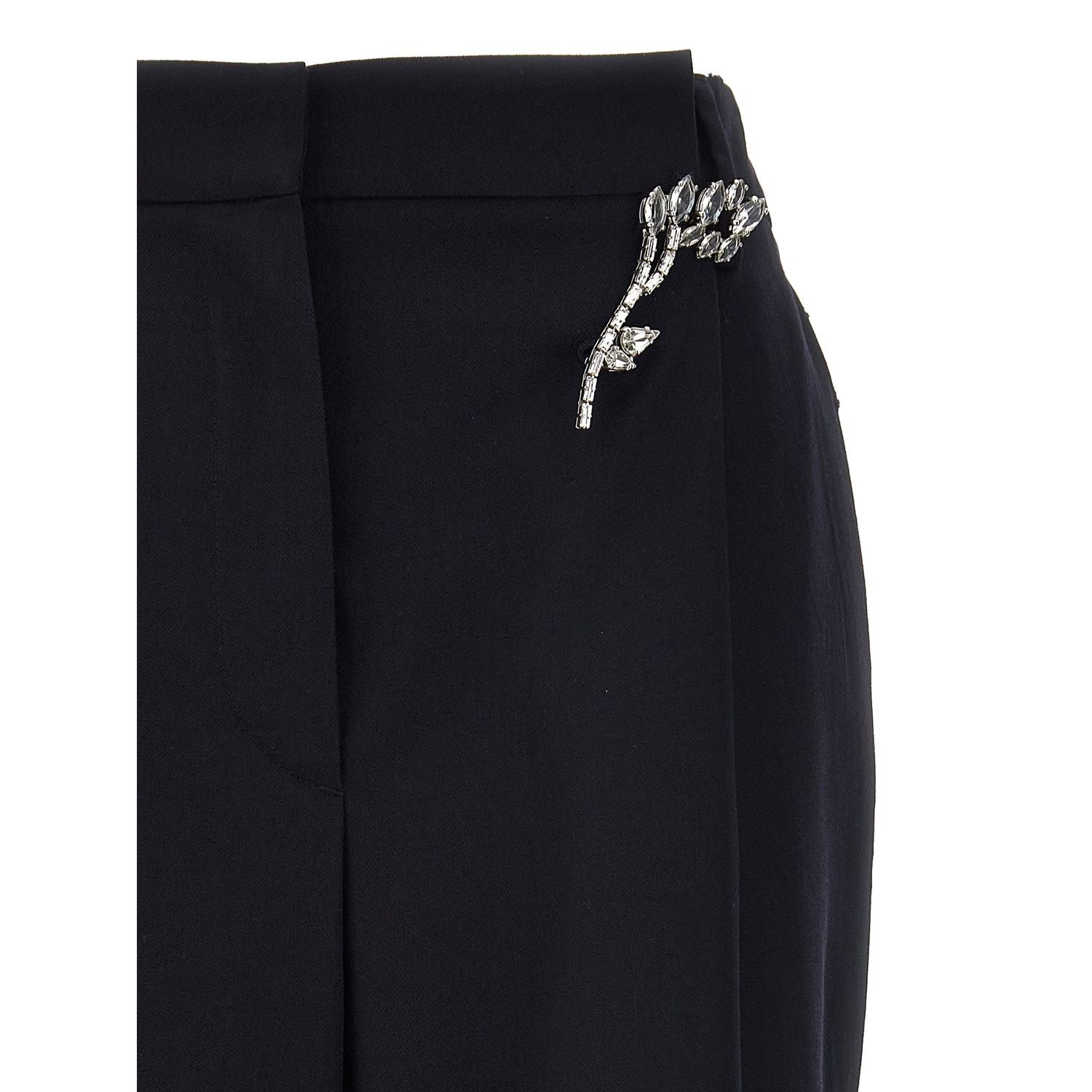 Prada Blue Wool Casual Pants