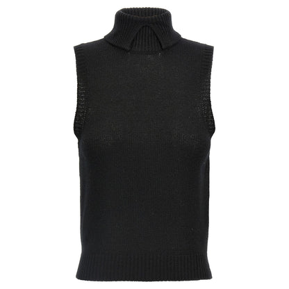 Prada Black Cashmere Sleeveless Jacket