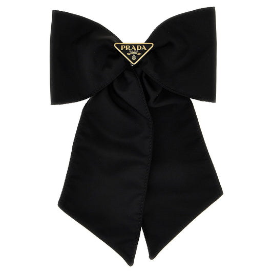Prada Black Brass Hair Clip