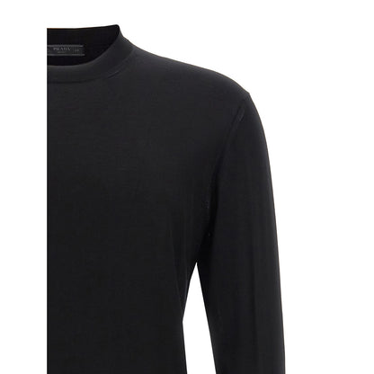 Prada Black Silk Cardigan
