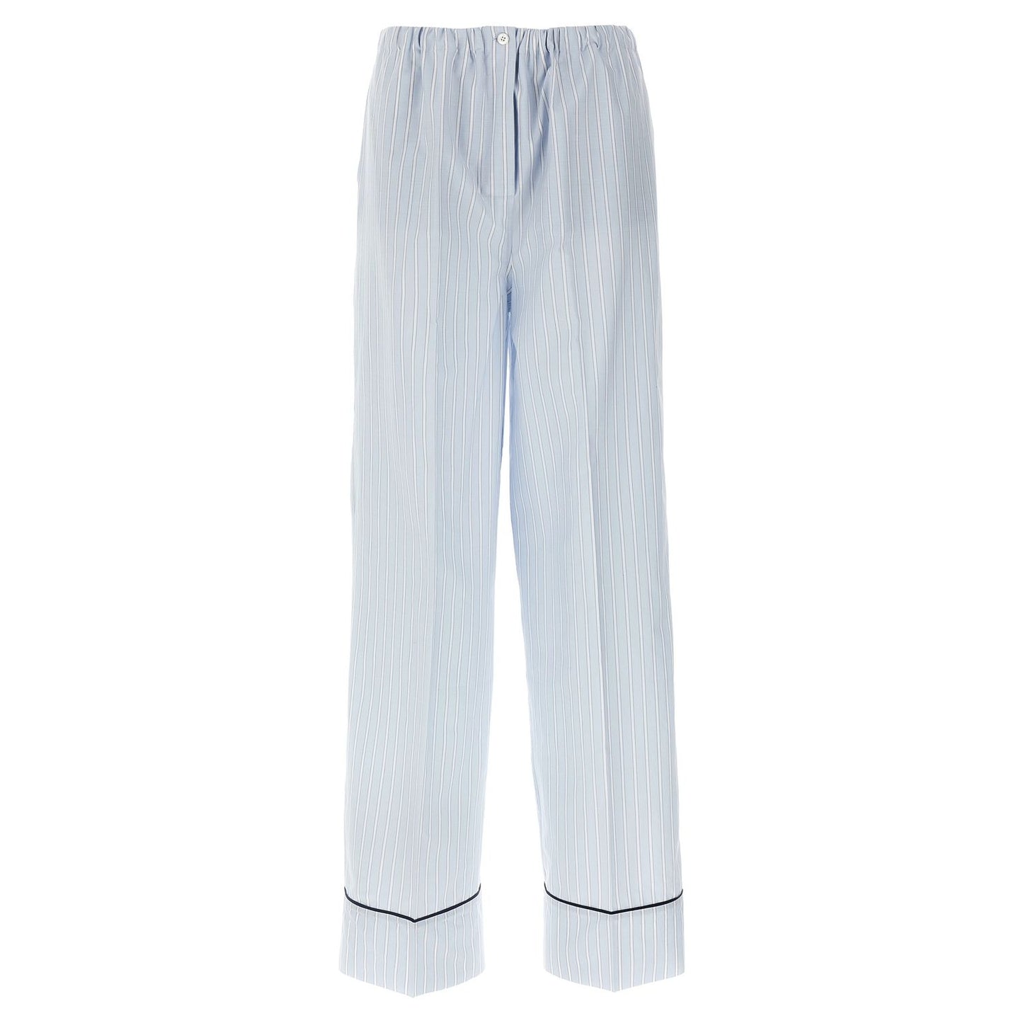Prada Blue Cotton Casual Pants
