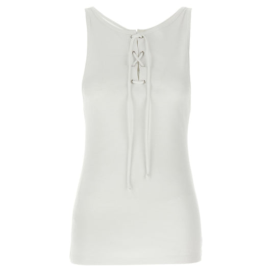 Prada White Cotton Tank Tops