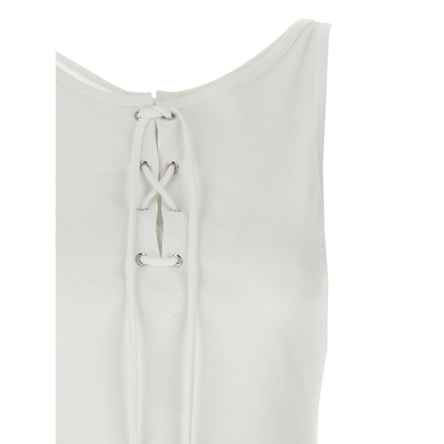 Prada White Cotton Tank Tops