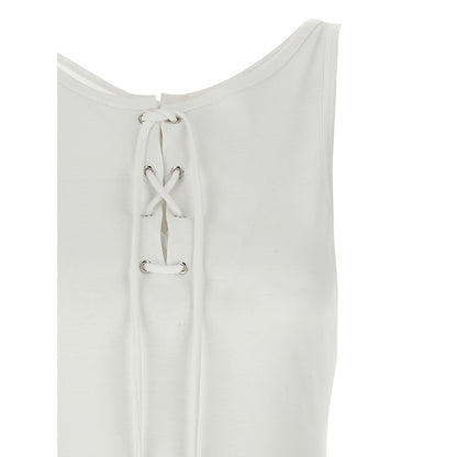 Prada White Cotton Tank Tops