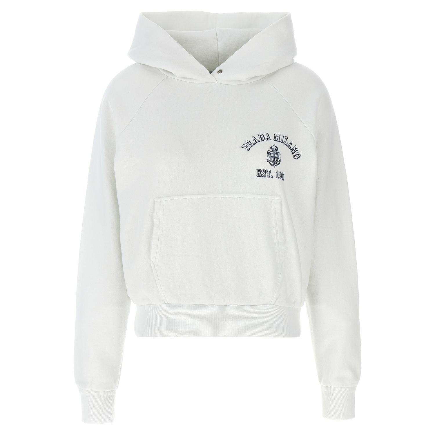 Prada White Cotton Sweatshirt