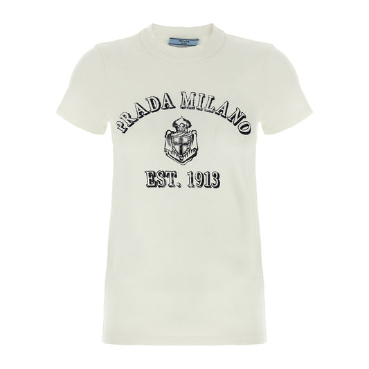 Prada White Cotton T-Shirt