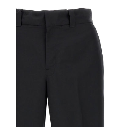 Prada Black Virgin Wool Casual Pants
