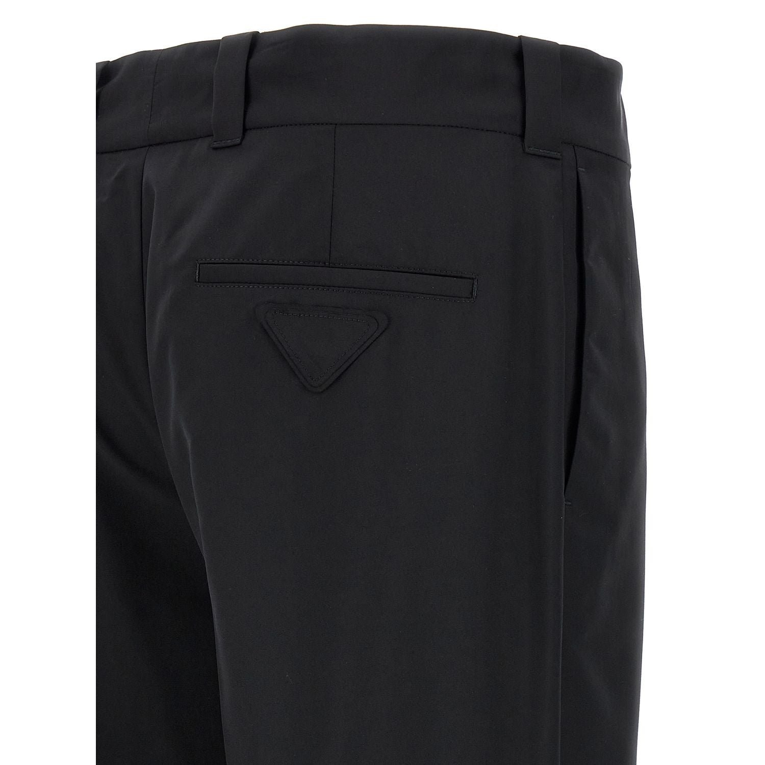 Prada Black Virgin Wool Casual Pants