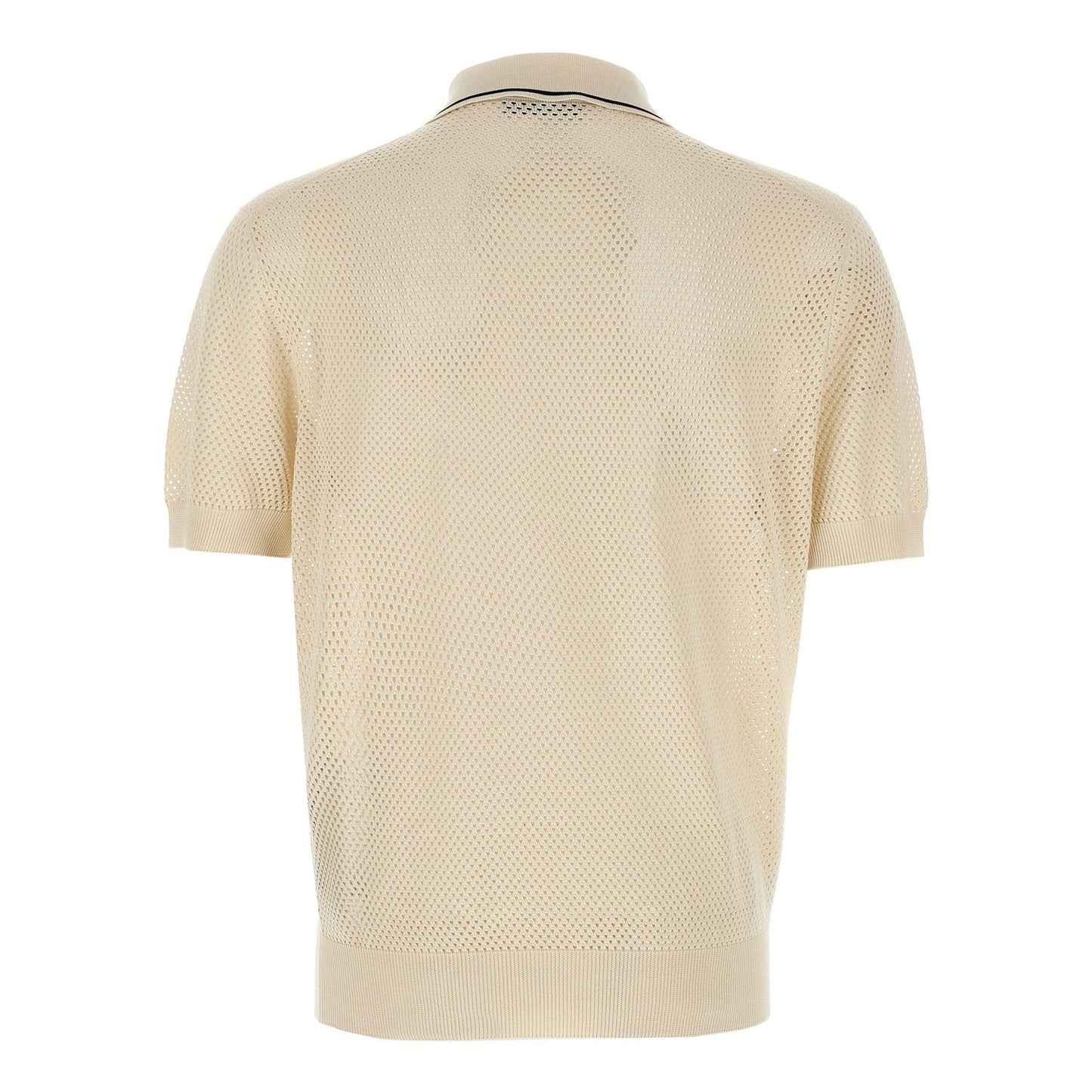 Prada White Silk Polo Shirt