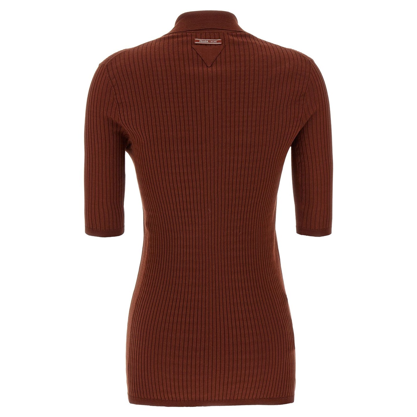 Prada Brown Cotton Polo Shirt