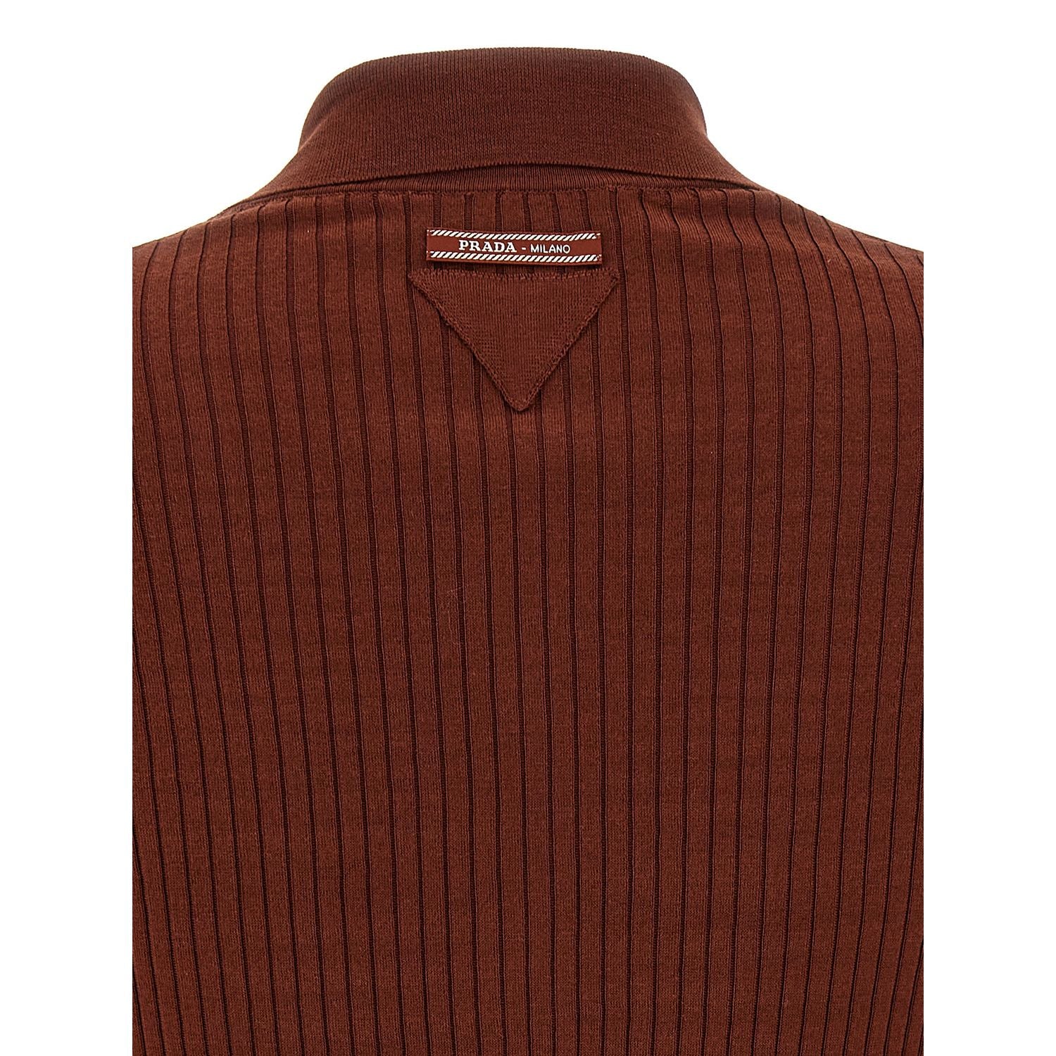Prada Brown Cotton Polo Shirt