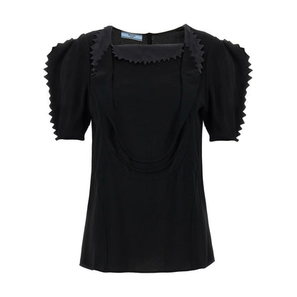 Prada Black Viscose Tank Tops