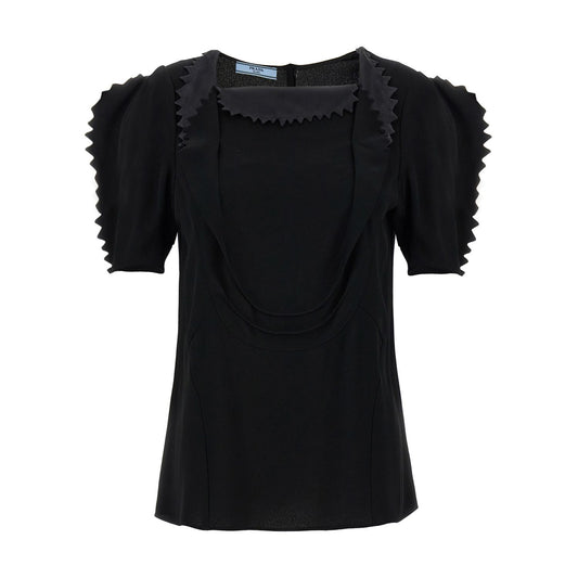 Prada Black Viscose Tank Tops