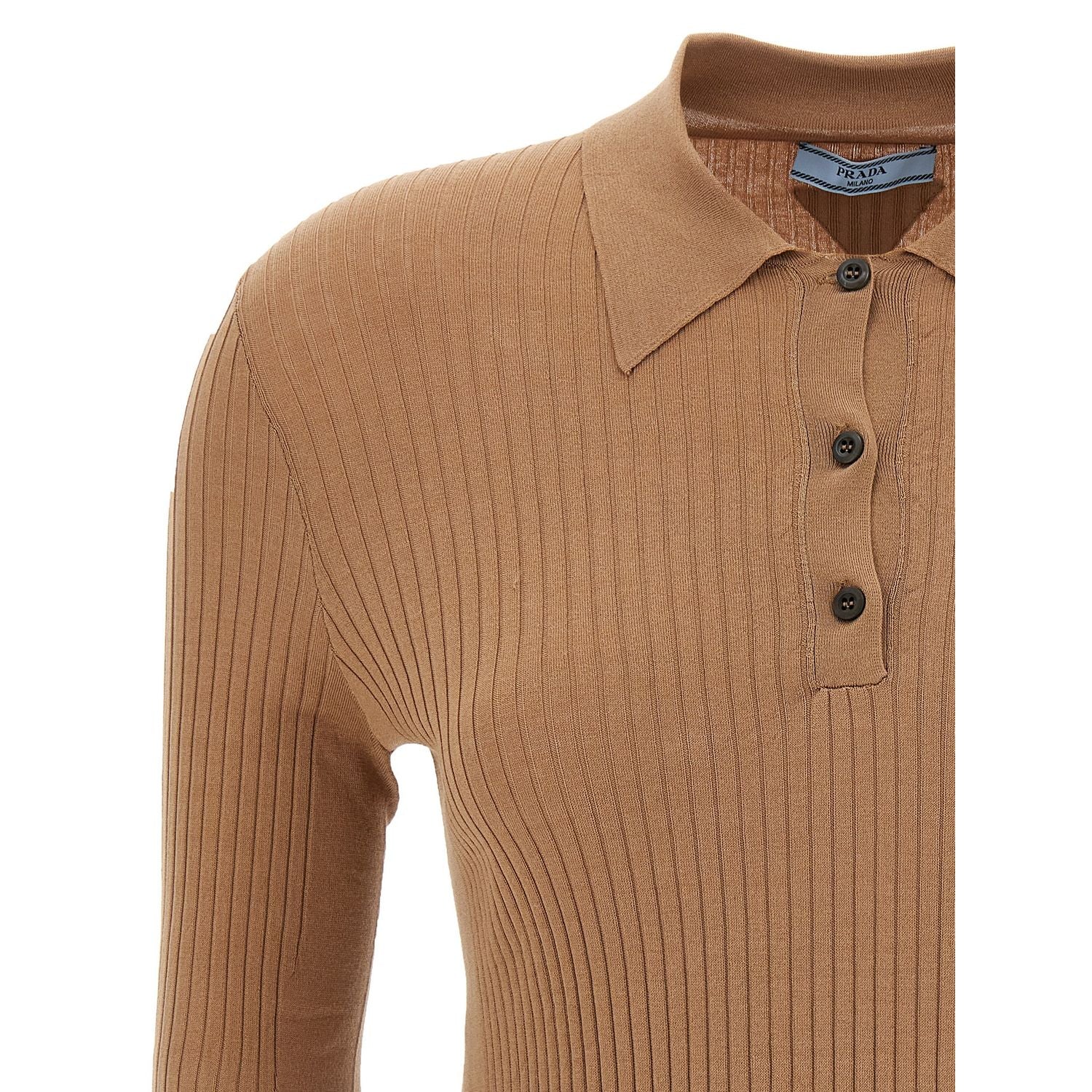 Prada Beige Cotton Polo Shirt