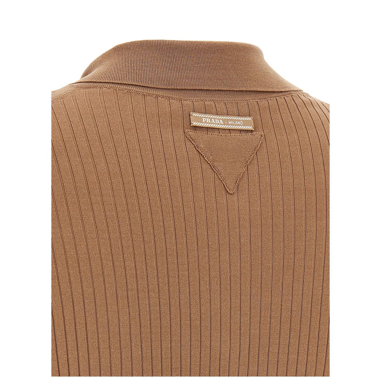 Prada Beige Cotton Polo Shirt