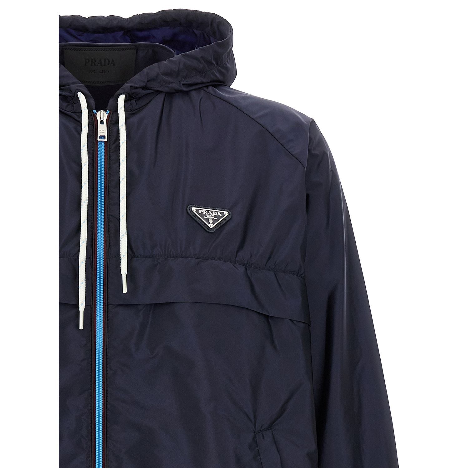 Prada Blue Recycled Polyamide Jacket