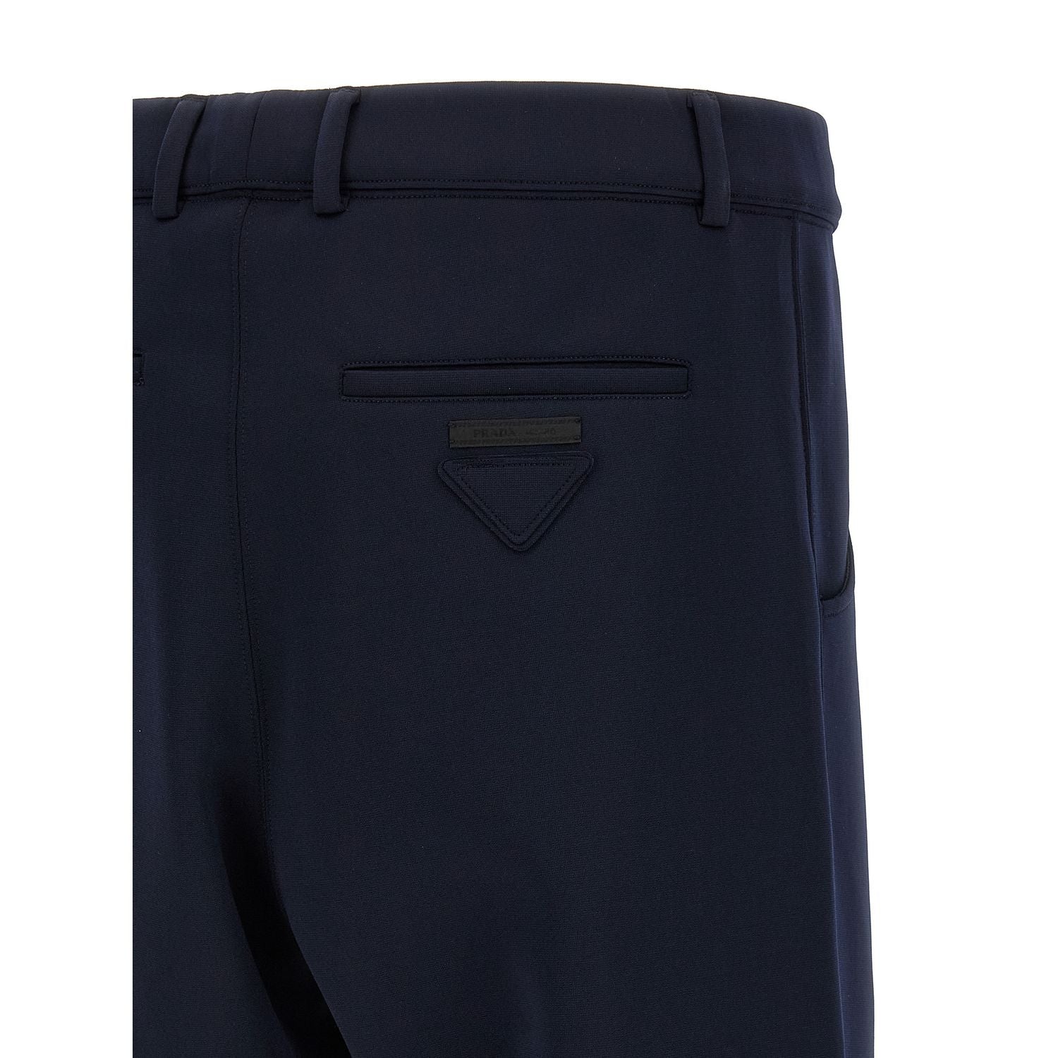 Prada Blue Polyester Casual Pants