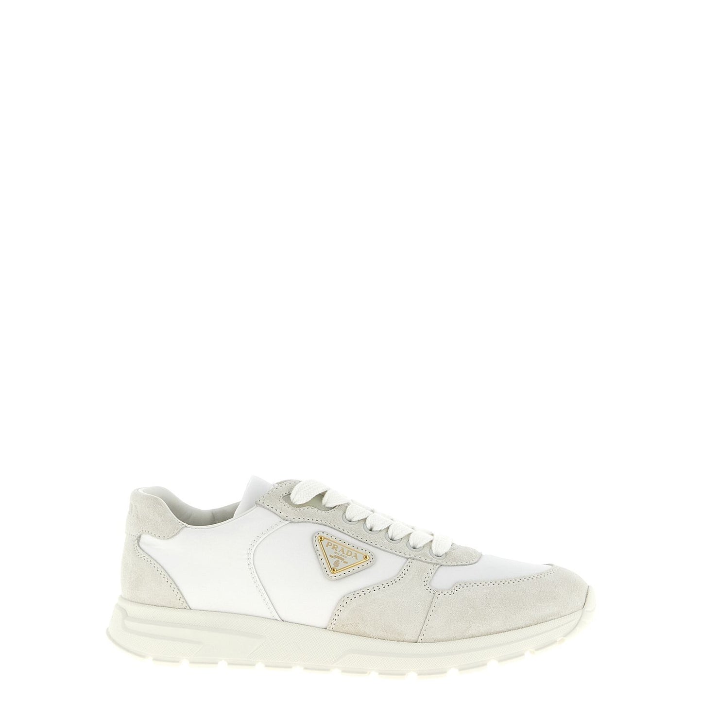 Prada White Polyamide Low Top Sneakers