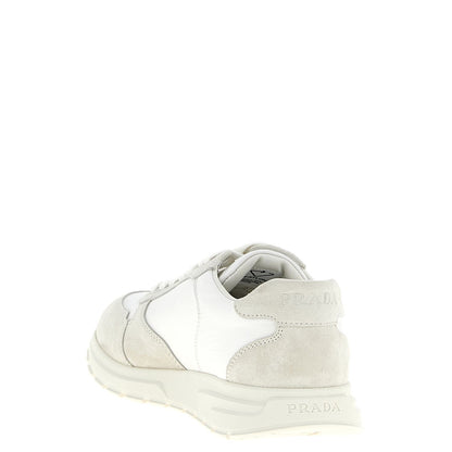 Prada White Polyamide Low Top Sneakers