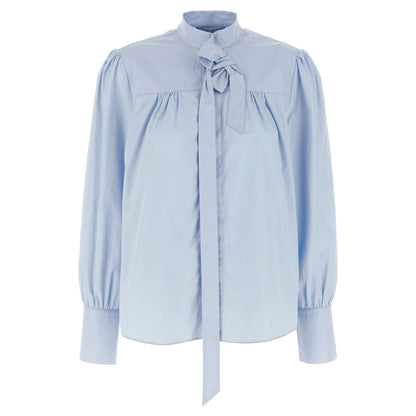 Prada Blue Cotton Blouse