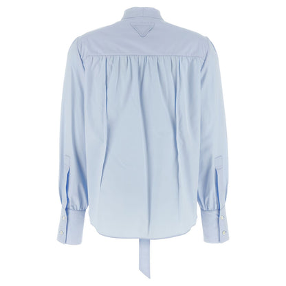 Prada Blue Cotton Blouse
