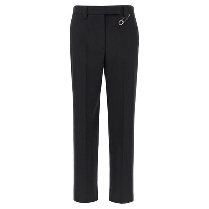 Prada Gray Virgin Wool Dress Pants