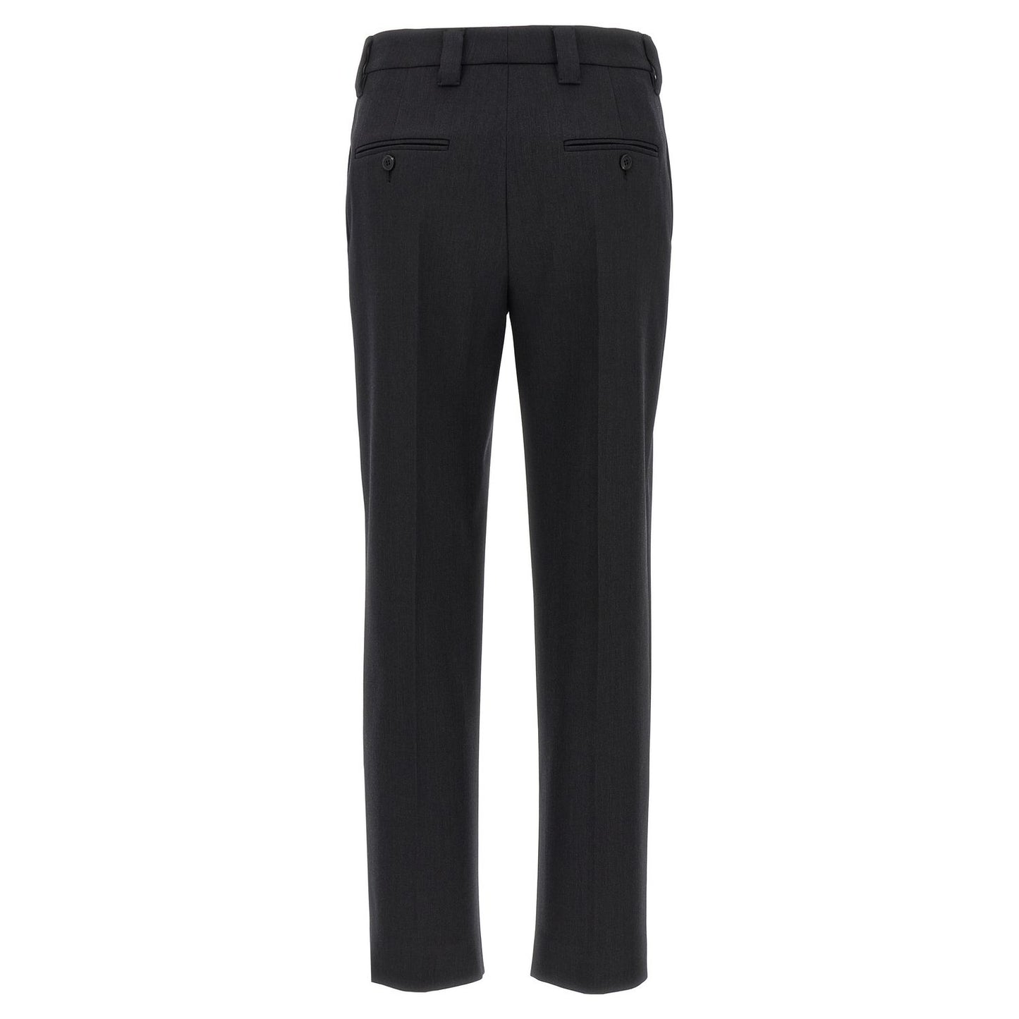 Prada Gray Virgin Wool Dress Pants
