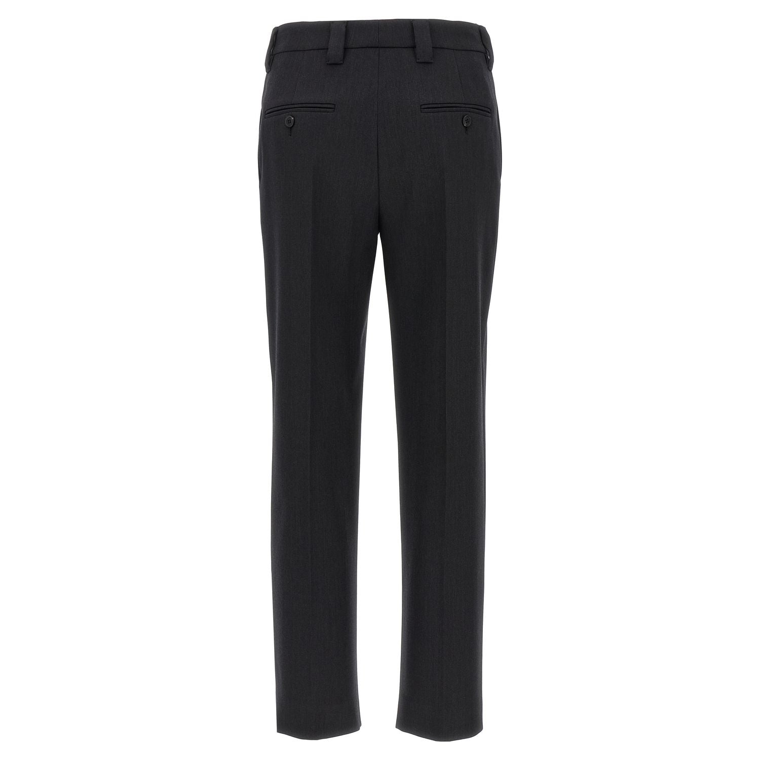 Prada Gray Virgin Wool Dress Pants