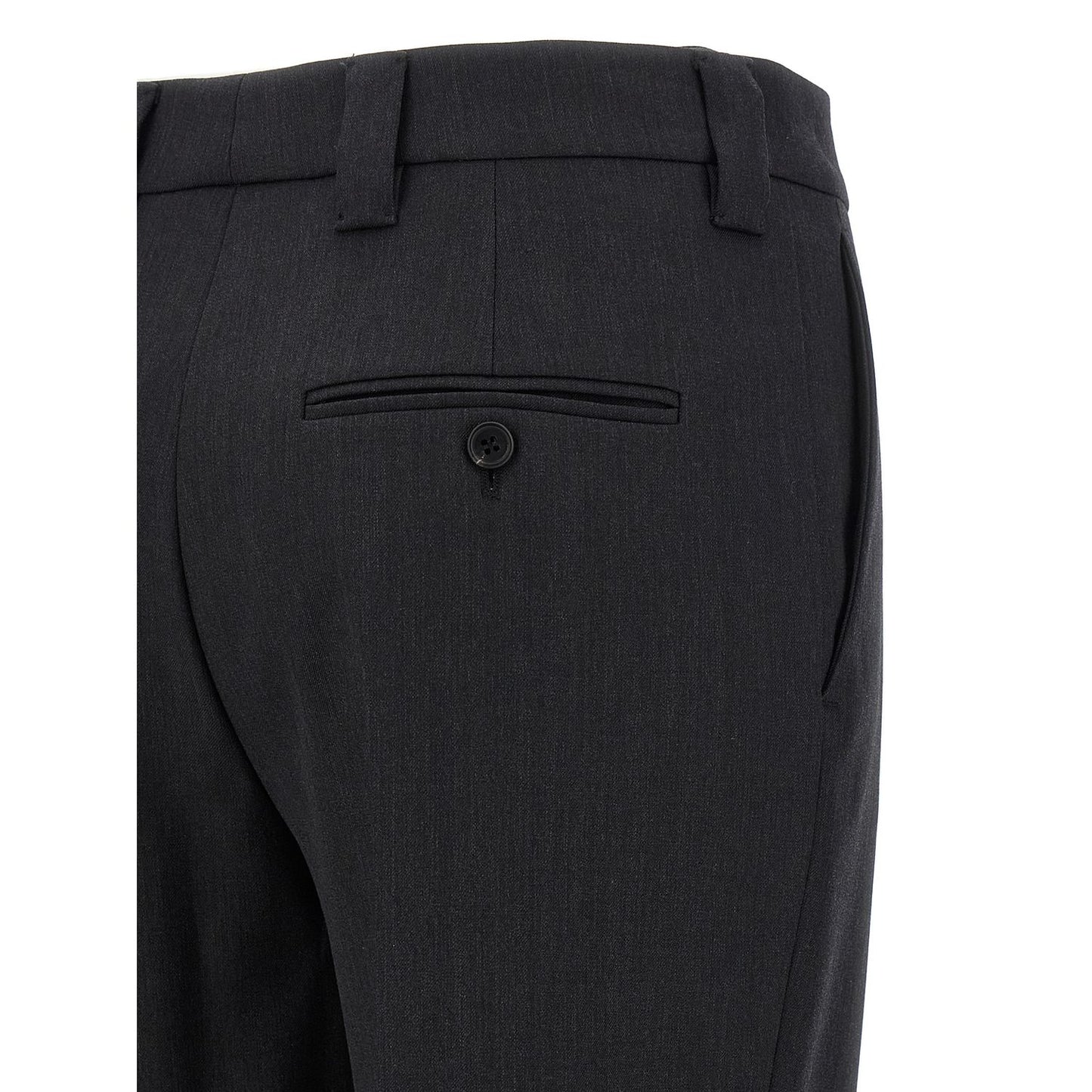 Prada Gray Virgin Wool Dress Pants