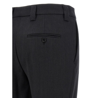 Prada Gray Virgin Wool Dress Pants