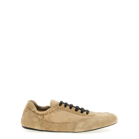 Prada Beige Polyamide Athletic Sneakers