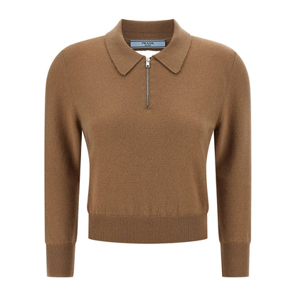 Prada Beige Cashmere Polo Shirt