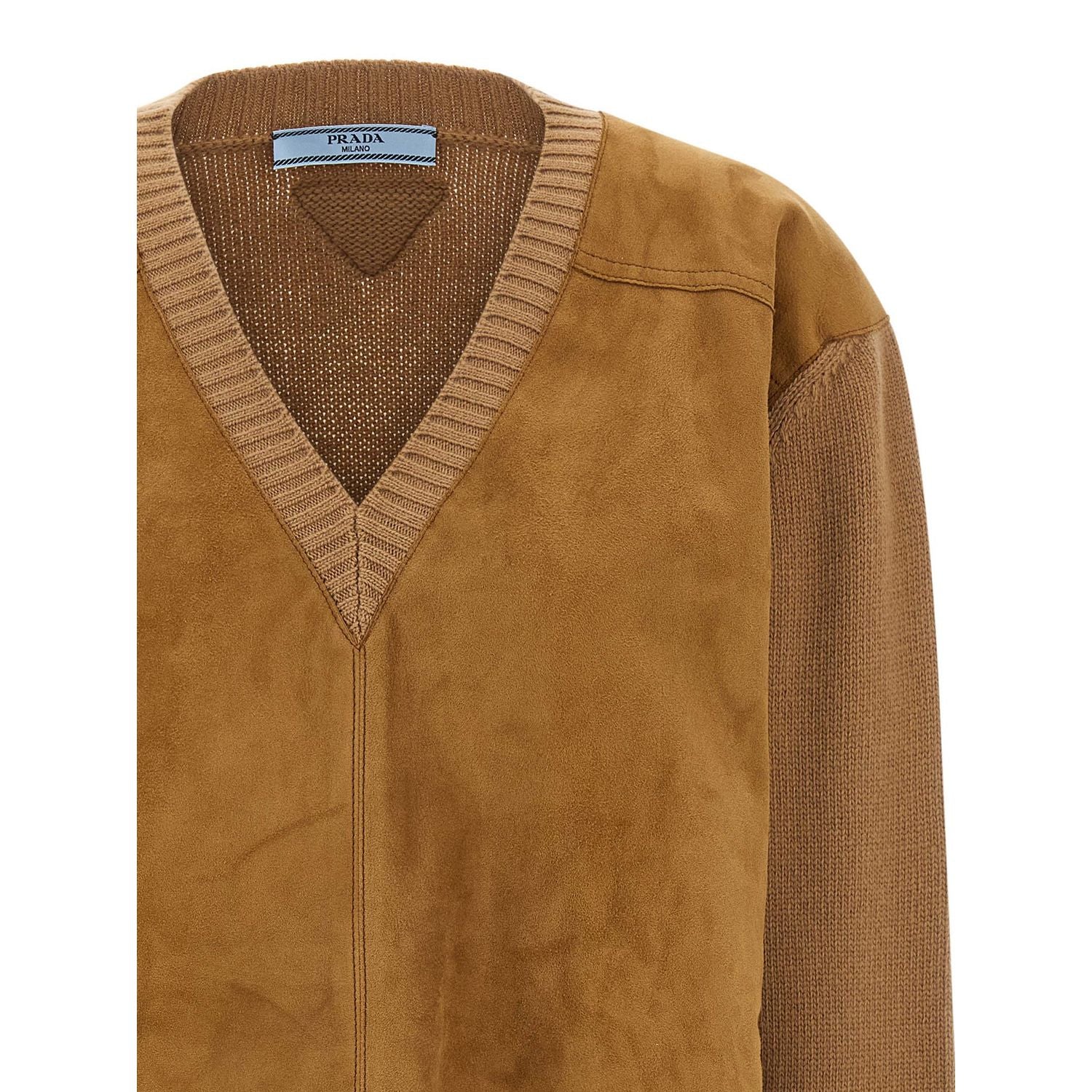 Prada Brown Virgin Wool Cardigan