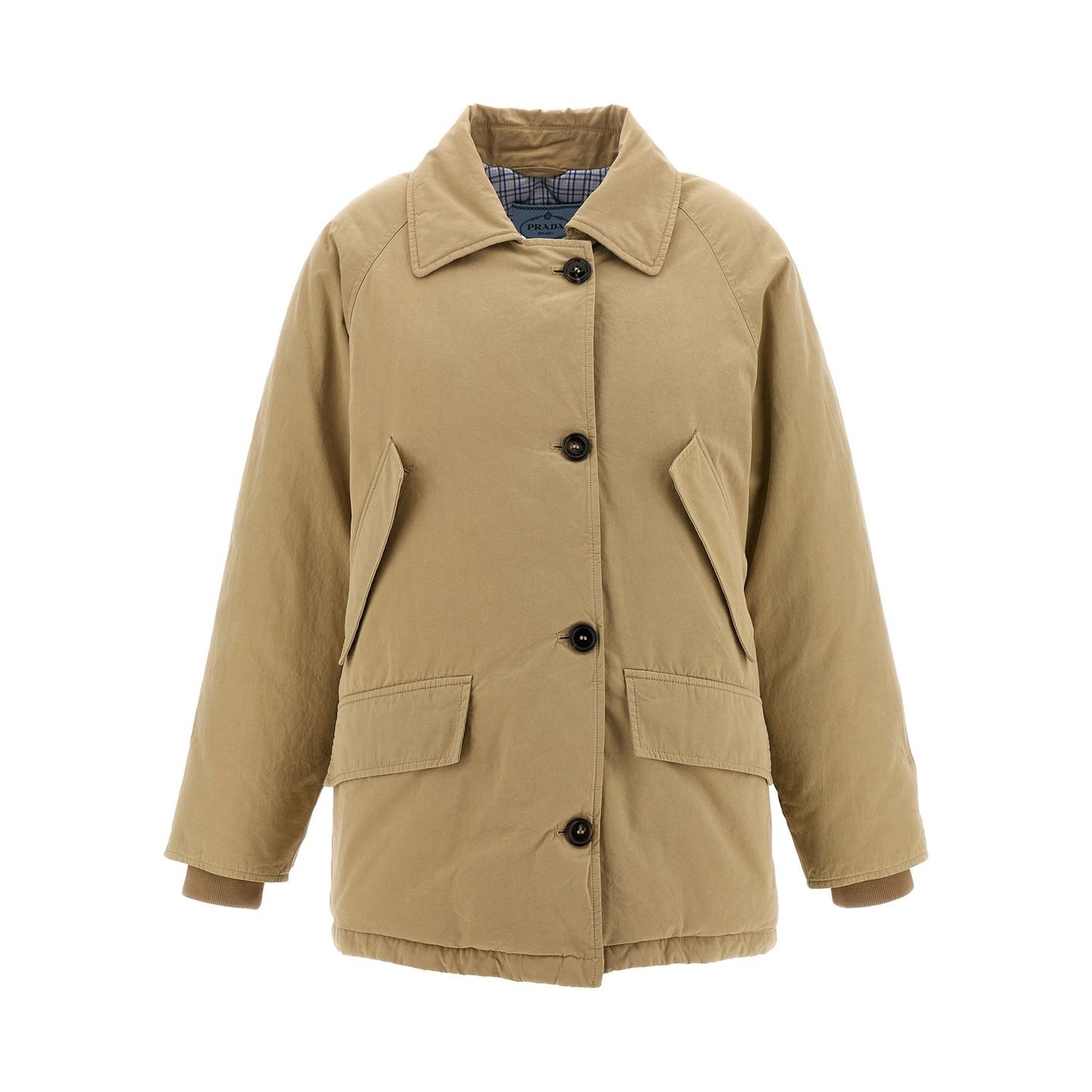 Prada Beige Cotton Full-Length Jacket