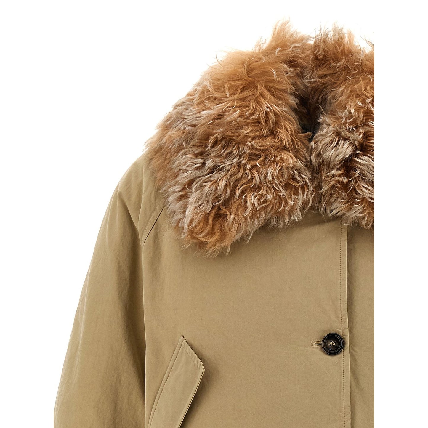 Prada Beige Cotton Full-Length Jacket