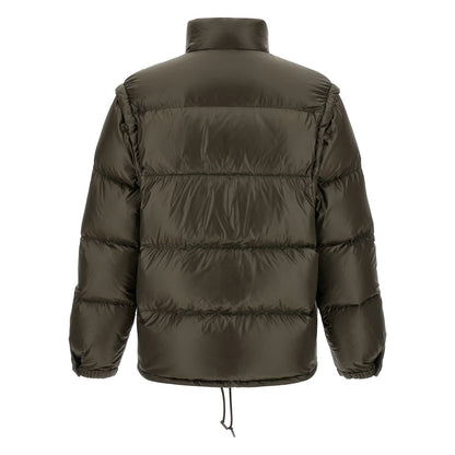 Prada Gray Recycled Polyamide Full-Length Jacket