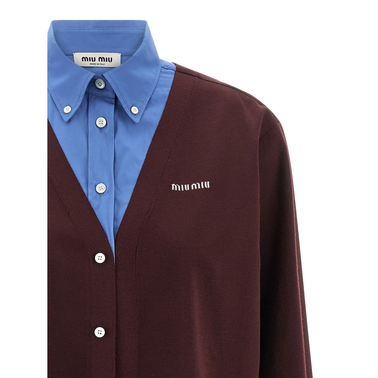 Miu Miu Multicolor Virgin Wool Blouse