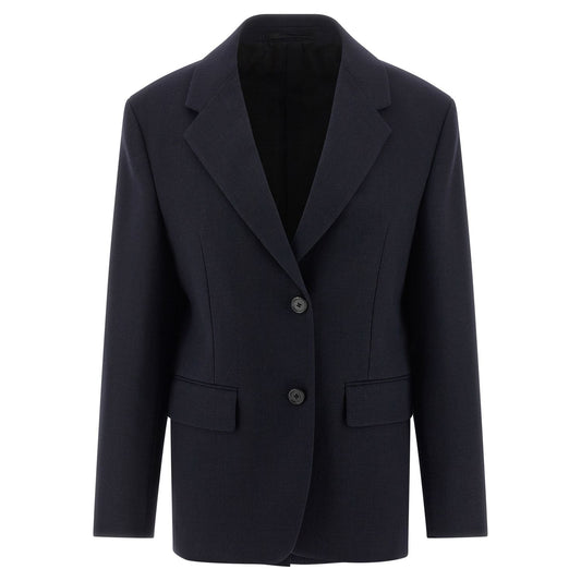 Prada Blue Virgin Wool Blazer