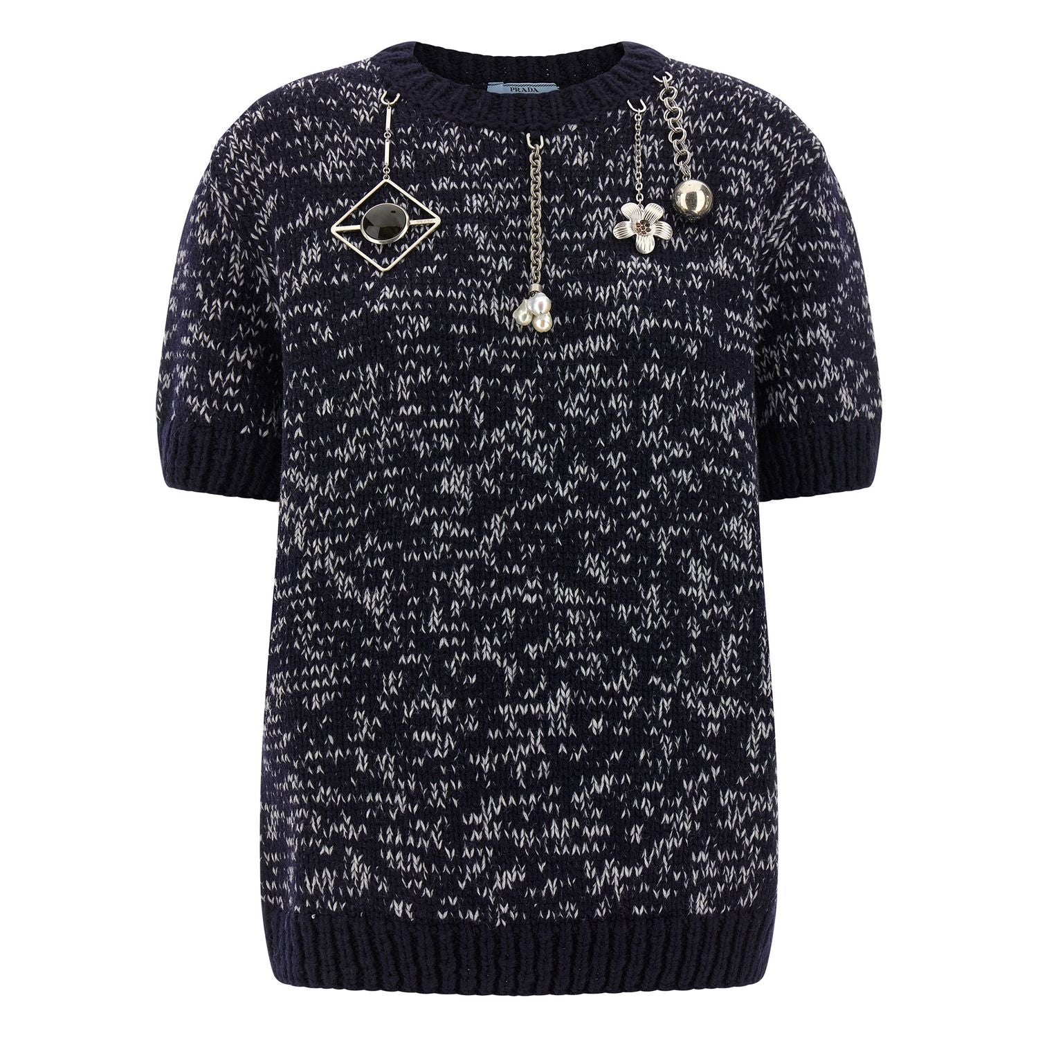 Prada Multicolor Virgin Wool Cardigan