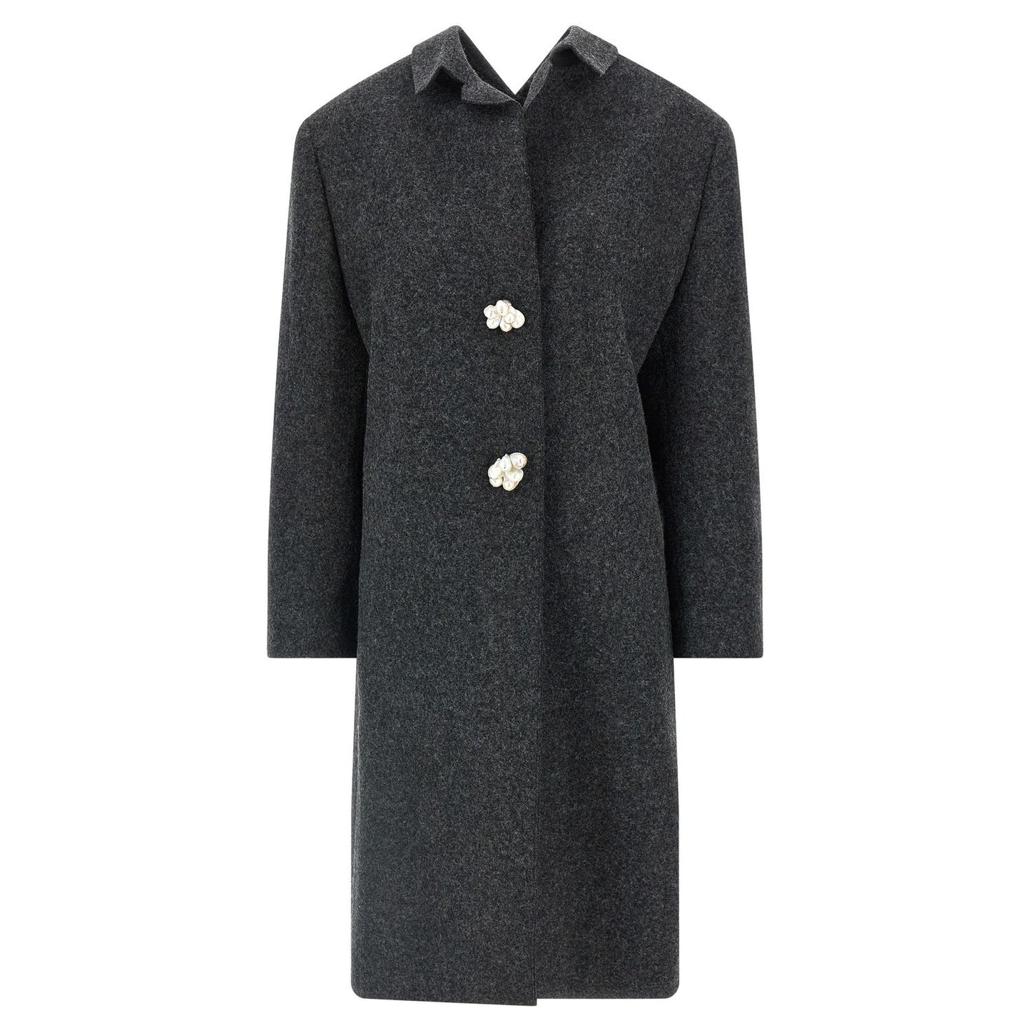 Prada Gray Virgin Wool Coat