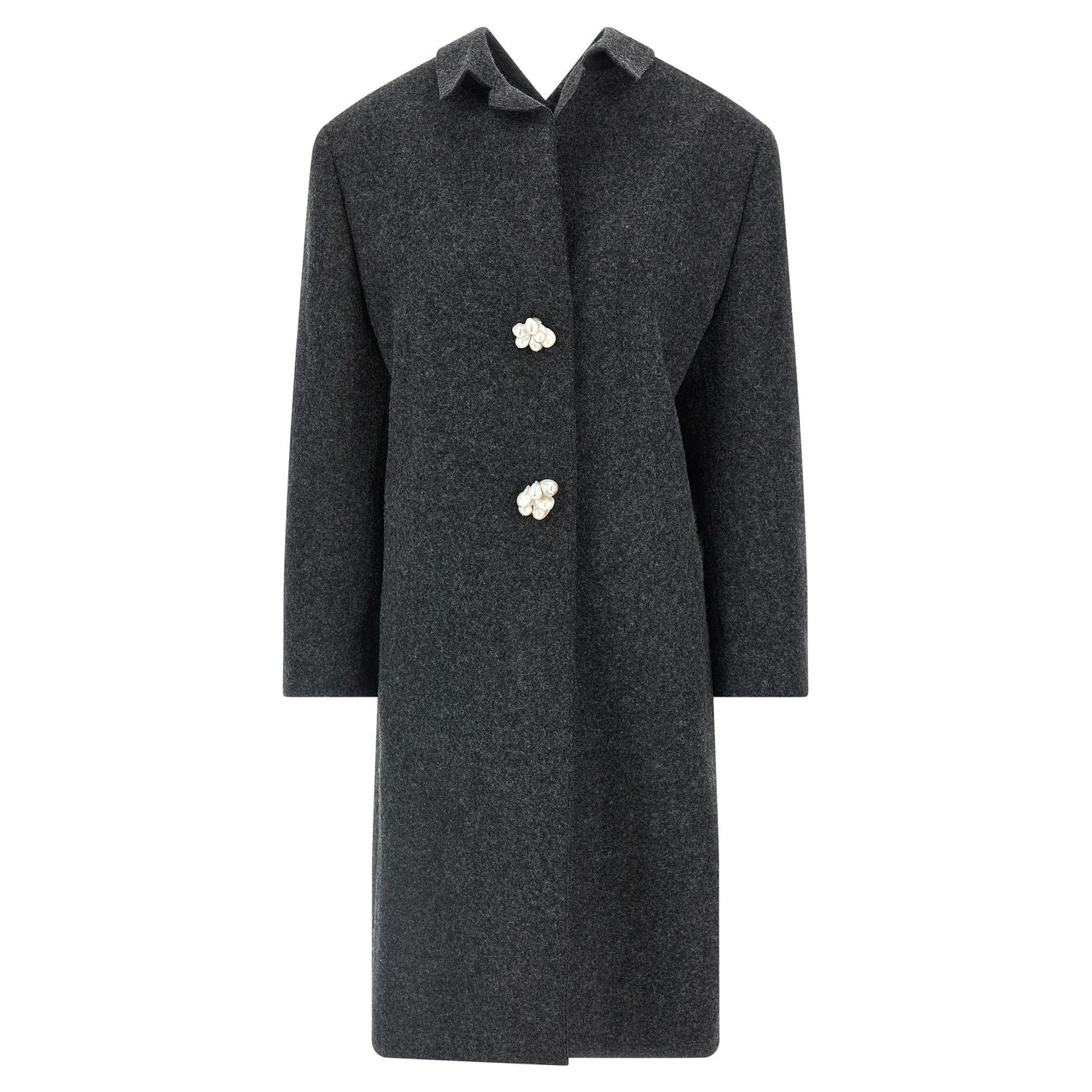Prada Gray Virgin Wool Coat