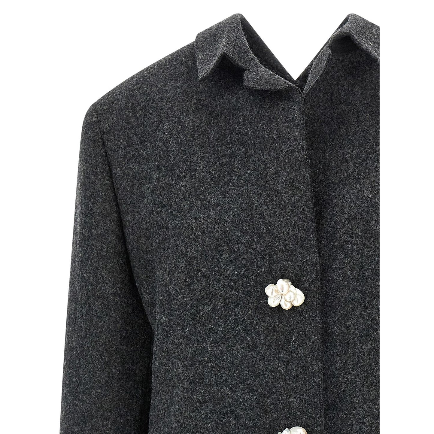 Prada Gray Virgin Wool Coat