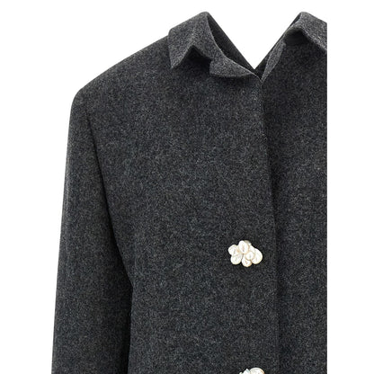 Prada Gray Virgin Wool Coat