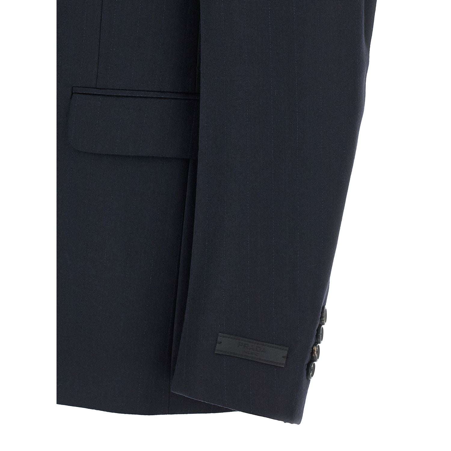 Prada Blue Virgin Wool Two-Piece Suit