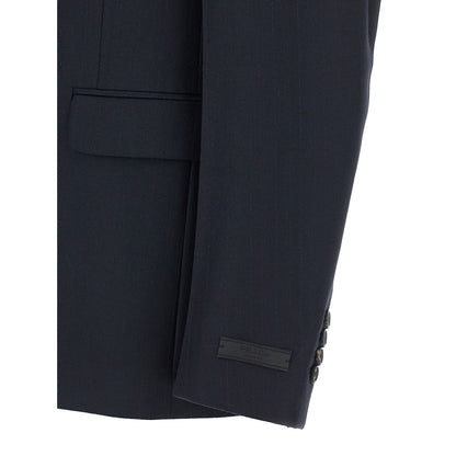Prada Blue Virgin Wool Two-Piece Suit