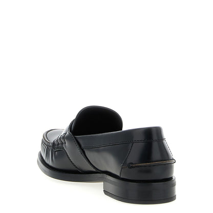 Prada Black Calfskin Slip-On Loafers