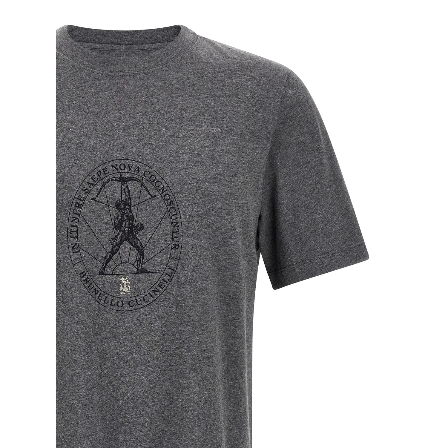Brunello Cucinelli Gray Cotton T-Shirt