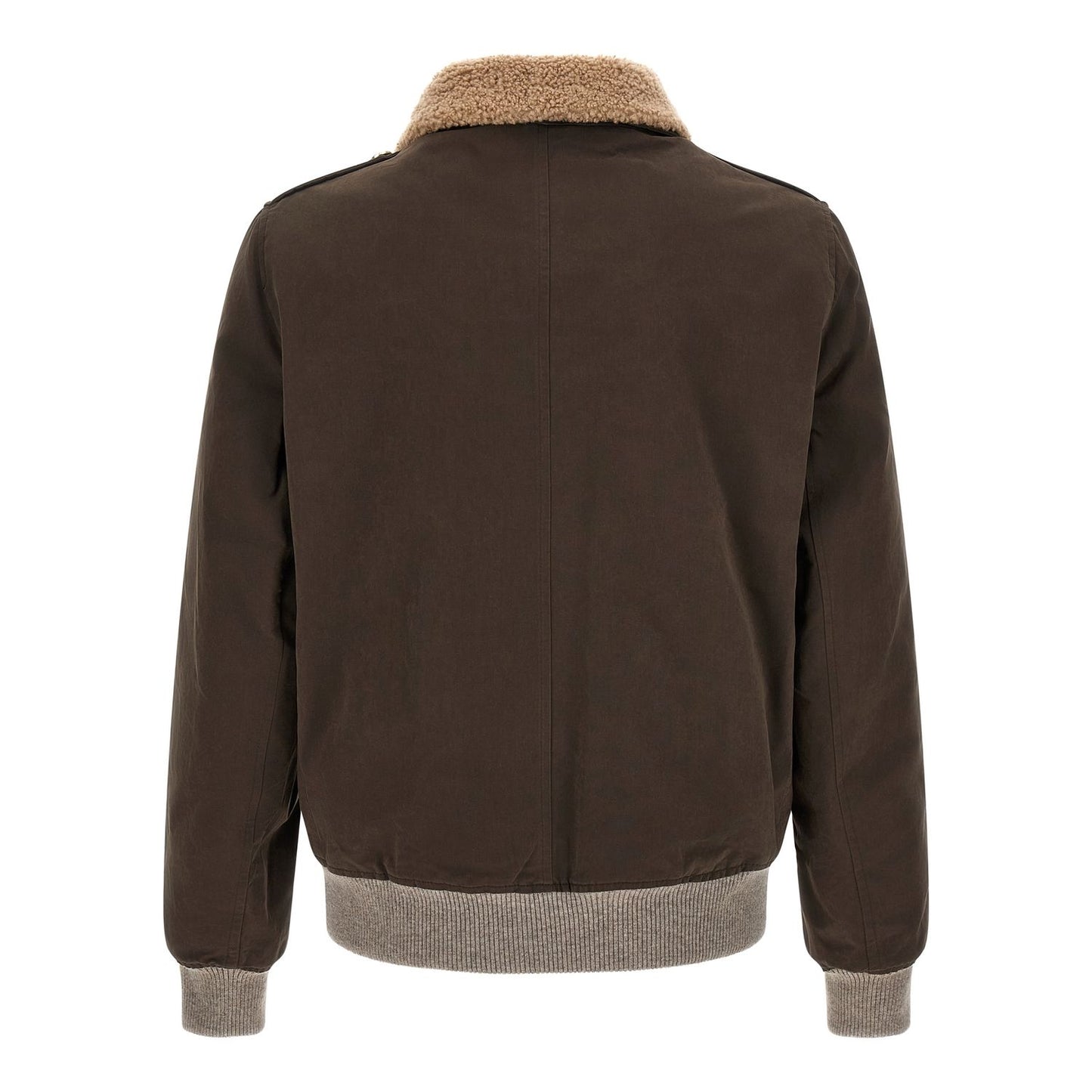 Brunello Cucinelli Brown Cotton Bomber