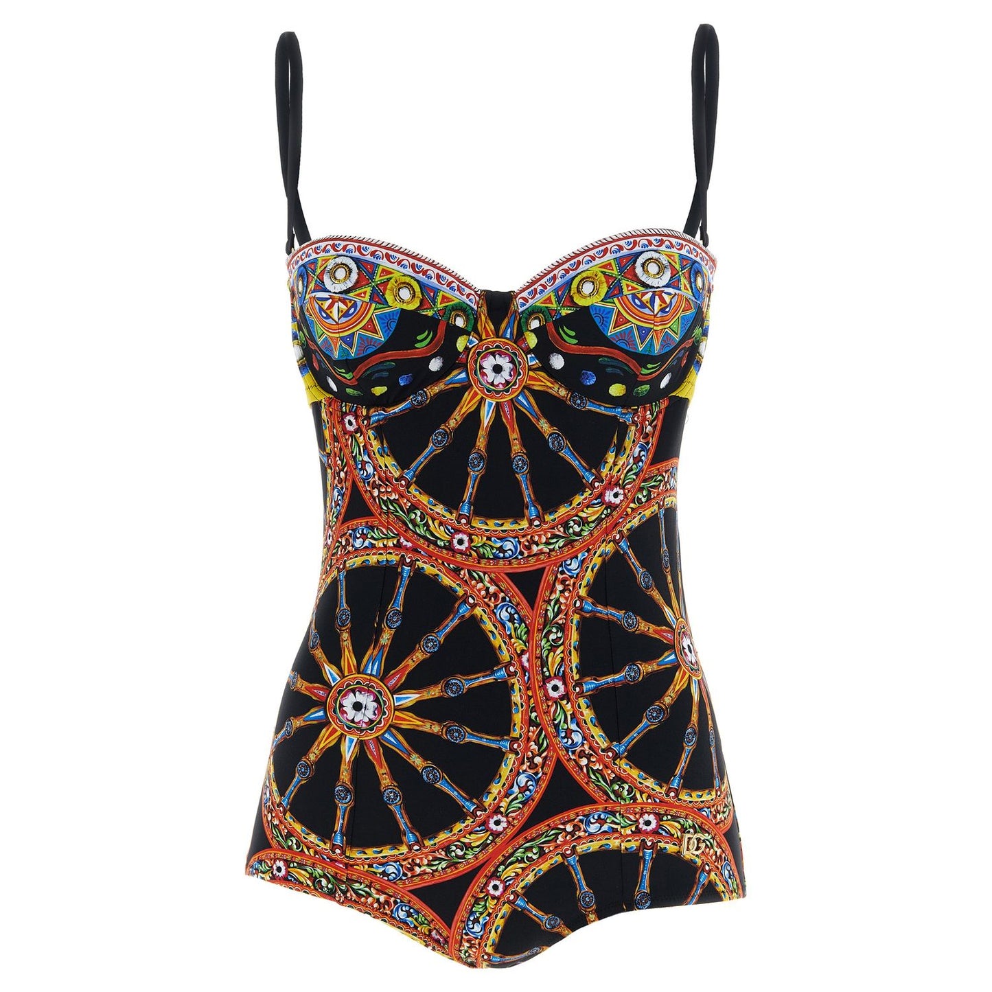 Dolce & Gabbana Multicolor Polyamide One-Piece Swimsuit