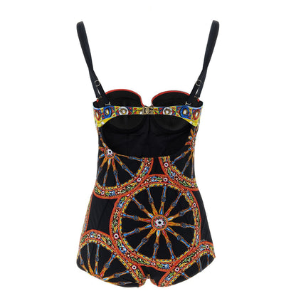 Dolce & Gabbana Multicolor Polyamide One-Piece Swimsuit